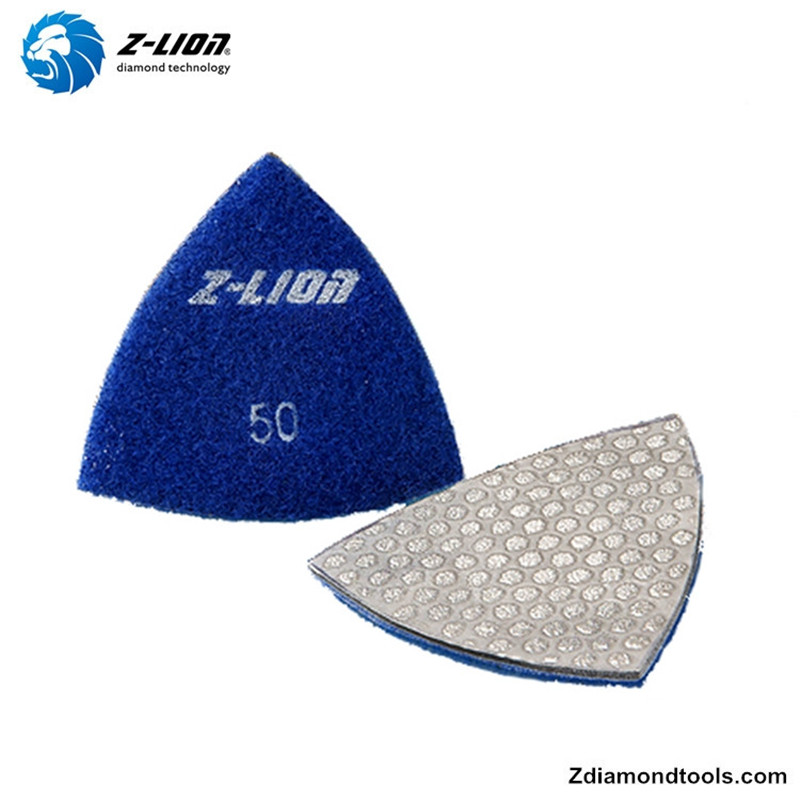 ZL-QH18 Вакуумные паяные алмазные треугольные полировальные подушки