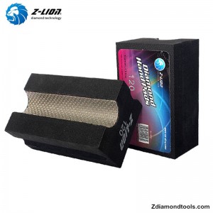 подгонянные гальванизированные качества алмазные ручные полировки для камня ZL-37CV20