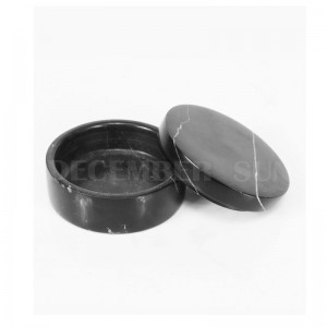 Черный мраморный солонка