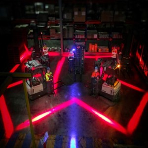 Светодиодный накопитель безопасности светло-синий \/ красный цвет