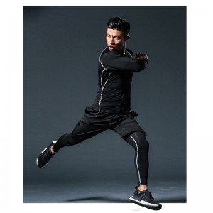 FDMM001-Мужская тренировочная спортивная футболка с длинным рукавом