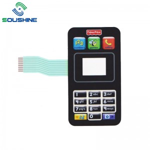 OEM высокое качество 6 тиснением кнопки мембранная клавиатура с разъемом