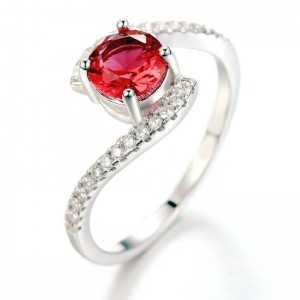 Обручальные кольца для женщин аметистовые фианиты