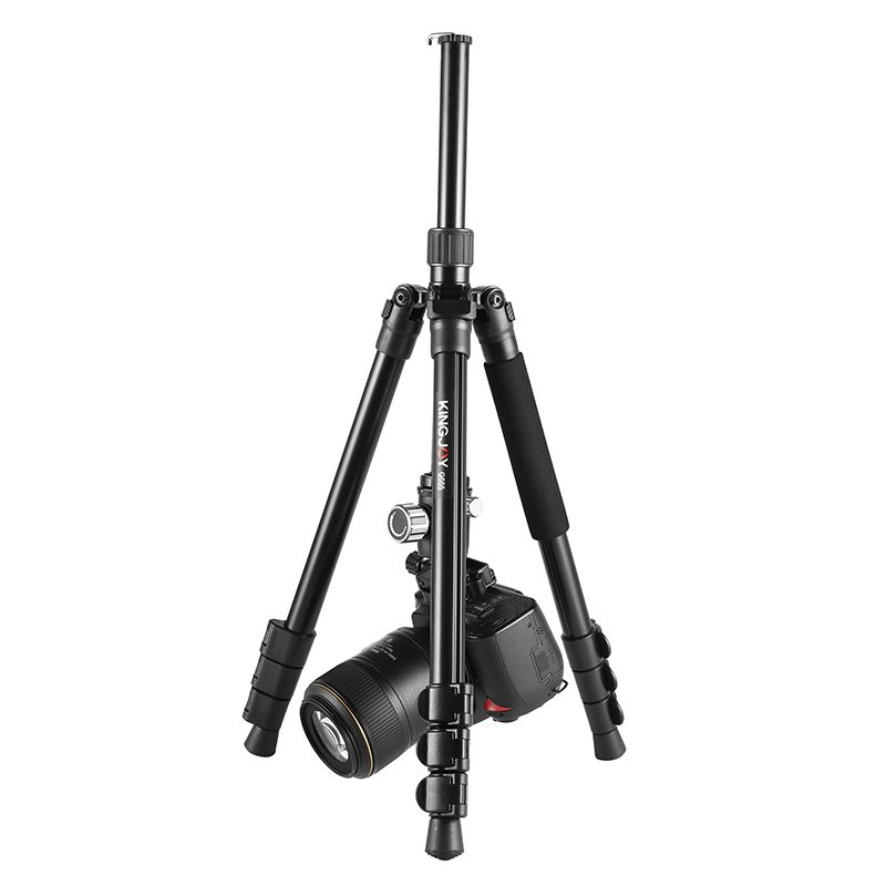 KINGJOY G555 Штатив для штатива с фиксацией 61,5 дюйма / 156 см для фотоаппарата, легкий портативный штатив с 360 ° панорамной шаровой головкой + 1/4 