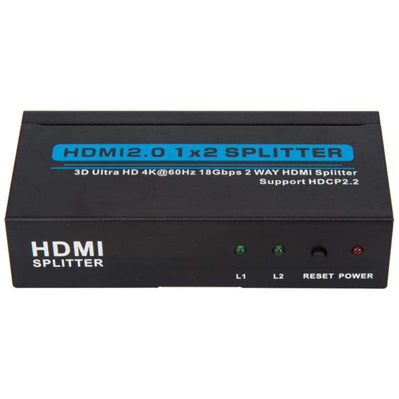 V2.0 HDMI 1x2 Splitter Поддержка 3D Ultra HD 4Kx2K при 60 Гц HDCP2.2