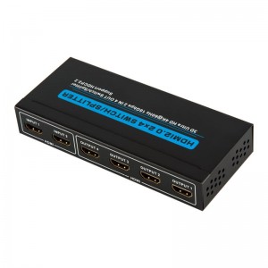 V2.0 HDMI 2x4 Поддержка коммутатора \/ разветвителя 3D Ultra HD 4Kx2K при 60 Гц HDCP2.2