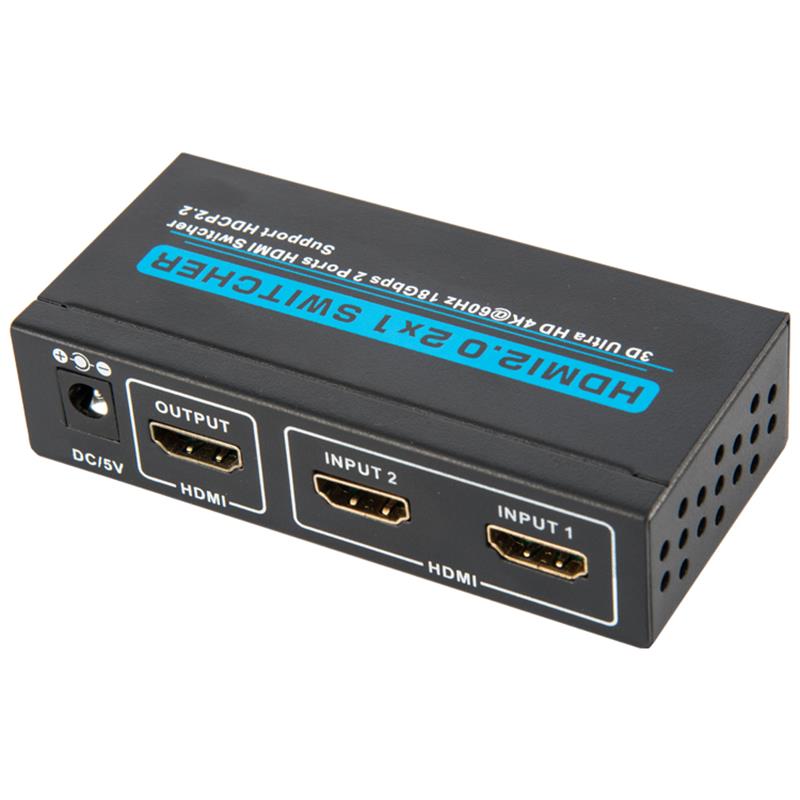 V2.0 HDMI 2x1 Switcher Поддержка 3D Ultra HD 4Kx2K при 60 Гц HDCP2.2