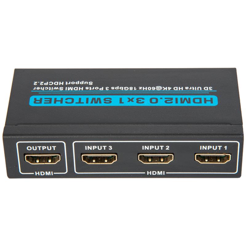 V2.0 HDMI 3x1 Switcher Поддержка 3D Ultra HD 4Kx2K при 60 Гц HDCP2.2