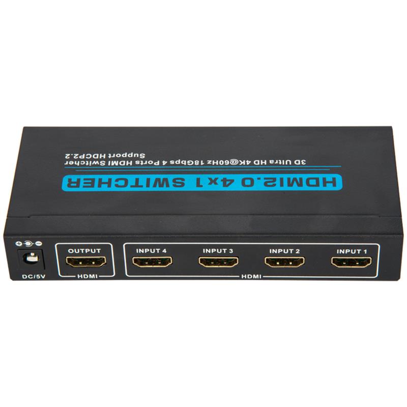 V2.0 HDMI 4x1 Switcher Поддержка 3D Ultra HD 4Kx2K при 60 Гц HDCP2.2