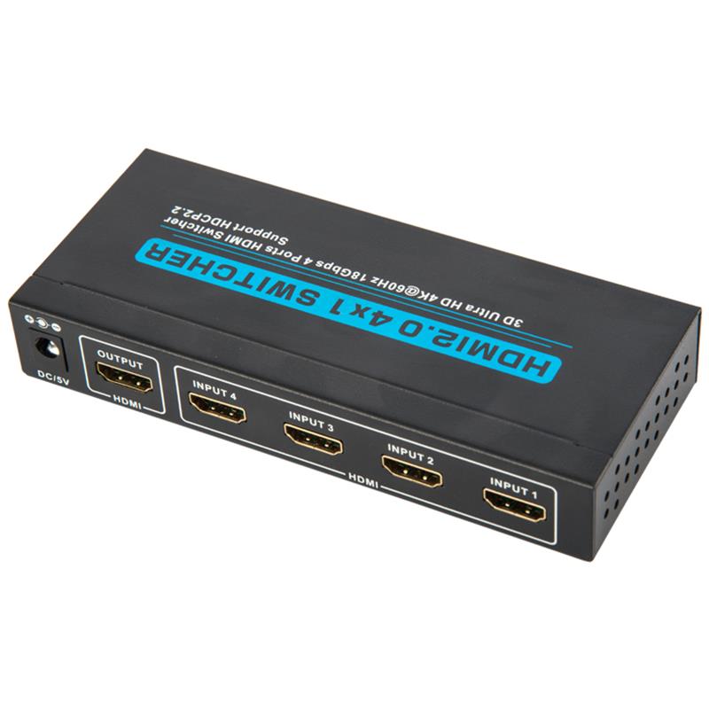 V2.0 HDMI 4x1 Switcher Поддержка 3D Ultra HD 4Kx2K при 60 Гц HDCP2.2