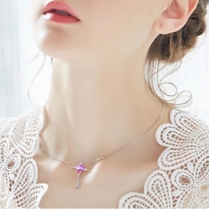 Крылья ангела ожерелье сердце кулон любовное письмо ожерелье сапфир аметист драгоценный камень ожерелье для женщин стерлингово...