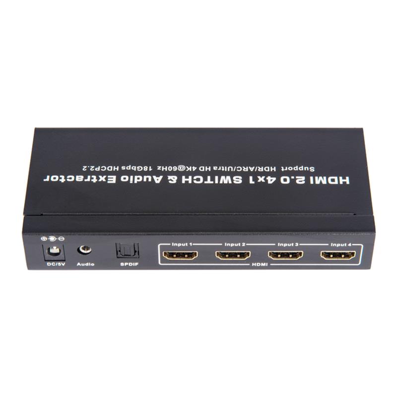 V2.0 HDMI 4x1 коммутатор и поддержка Audio Extractor ARC Ultra HD 4Kx2K при 60 Гц HDCP2.2 18 Гбит / с