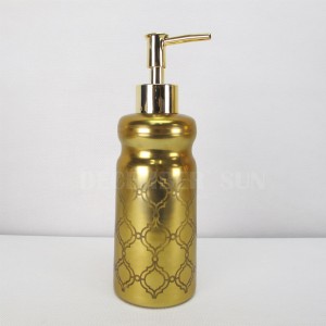 Круглые аксессуары для ванной комнаты с мозаикой из золота и лазерной резки