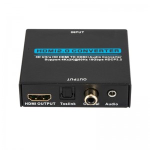 V2.0 HDMI Audio Extractor HDMI в HDMI + Аудио конвертер Поддержка 3D Ultra HD 4Kx2K @ 60 Гц HDCP 2.2 18 Гбит \/ с