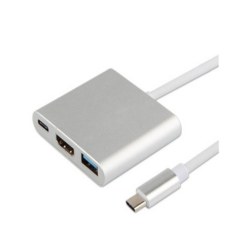 USB Type C TO HDMI + USB 3.0 + адаптер типа H