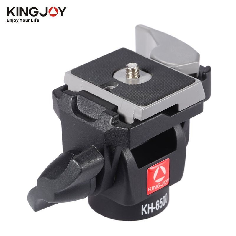 Kingjoy Профессиональная носимая 2-сторонняя Pan Tilt Алюминиевая поворотная камера Photo Head KH-6500