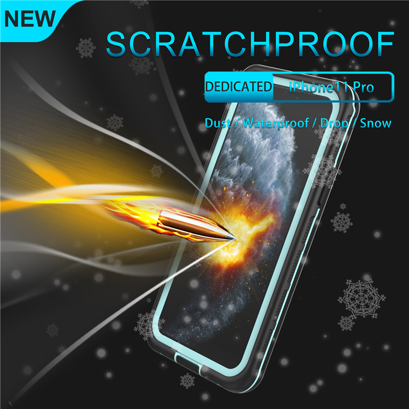 Водонепроницаемые аксессуары для мобильных телефонов. Водонепроницаемая сумка для телефона. Погружной чехол для iPhone 11 Pro (синий) ...