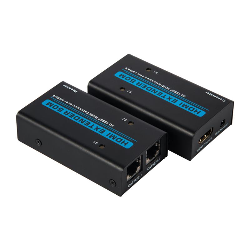 V1.3 HDMI Extender 50 м через двойной кабель cat5e / 6 Поддержка Full HD 1080P