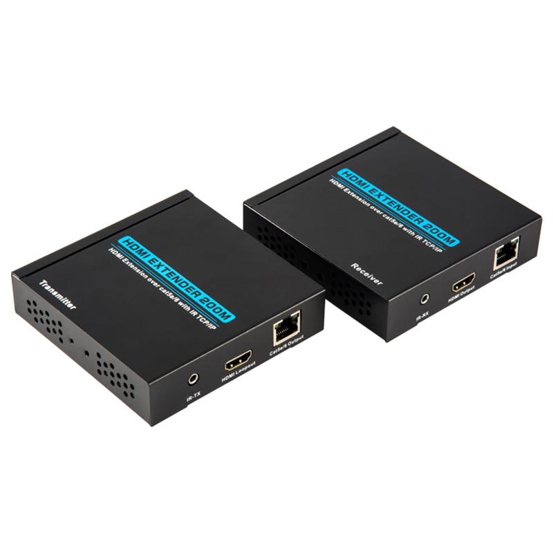 V1.3 HDMI Extender 200 м через один кабель cat5e / 6 Поддержка Full HD 1080P POE