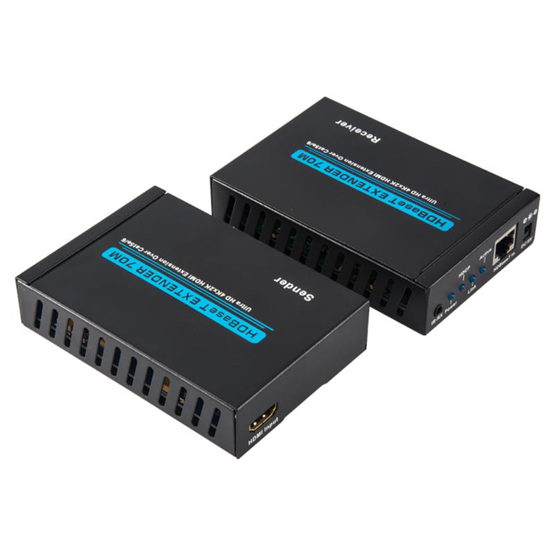 V1.4 4K HDBaseT HDMI - расширитель 70m, одиночный сердечник 5 класса / 6 кабель 35m @ 4kx2K / 30Hz, 70m @ 1080P / 60Hz