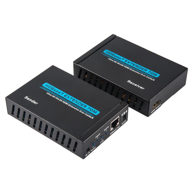 V1.4 4K HDBaseT HDMI - расширитель 100m, одноразовый 5 класс / 6 кабель 70m @ 4kx2K / 30Hz, 100m @ 1080P / 60Hz