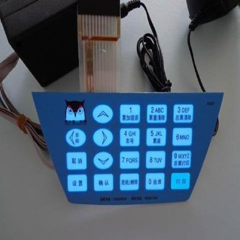Китай OEM / ODM мембранный переключатель со светодиодной подсветкой / мембранный переключатель клавиатуры