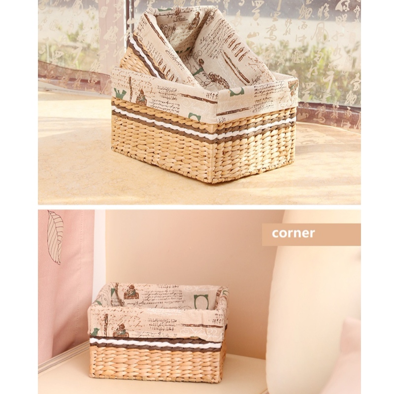 Соломенный сплетенный баксет с вкладышем