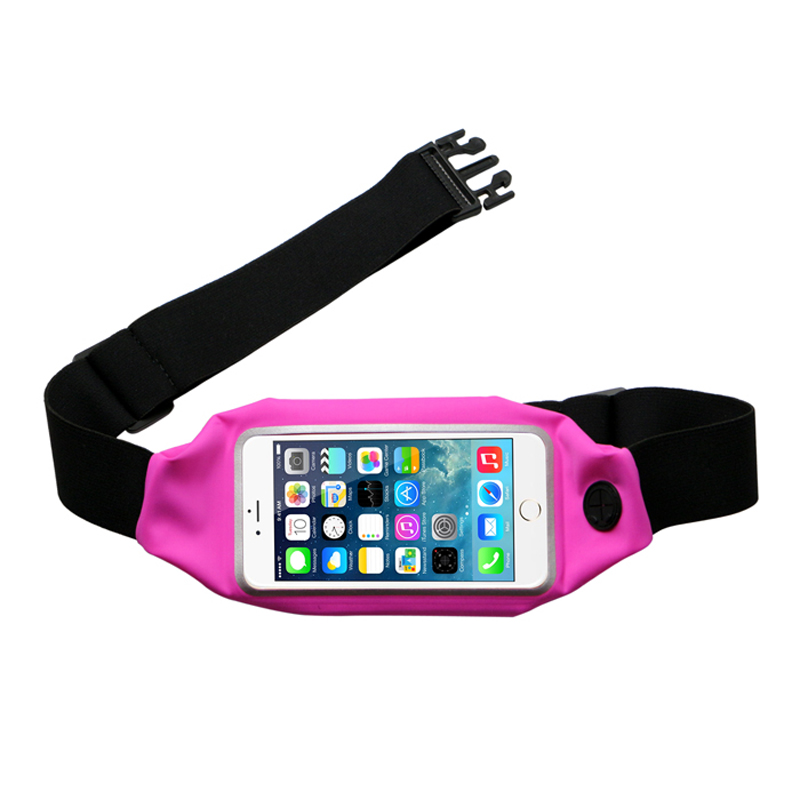 Дешевая модельная розовая спортивная водонепроницаемая сумка для мобильного телефона с сенсорным экраном для бега
