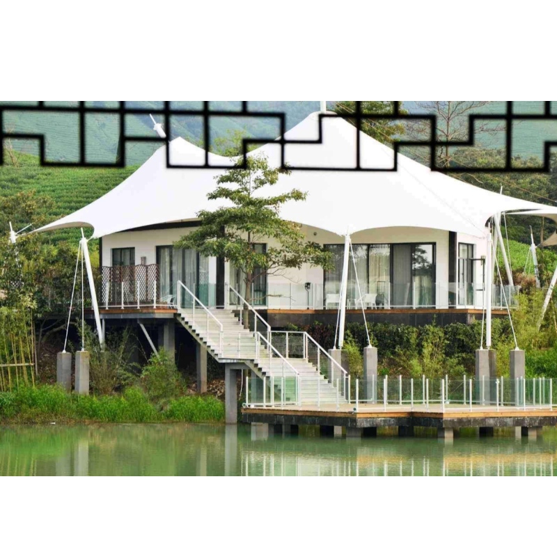 Сборные дома на открытом воздухе Дешевые палатки Glamping Производители Ткань PVDf Стальная конструкция Роскошный отель палатки