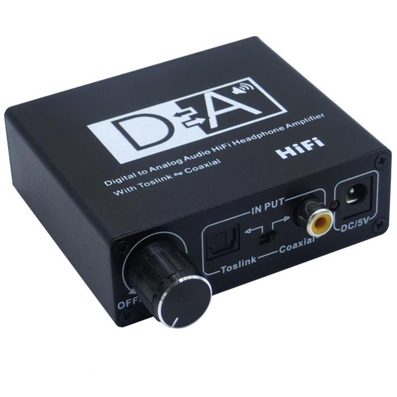 Цифро-аналоговое аудио HiFi усилитель для наушников с коаксиальным аудио Toslink
