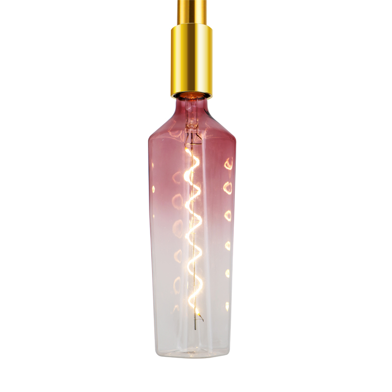 Виски Градиент розовый 4 Вт формы бутылки мульти красочные украшения моды светодиодные спиральные нити накала