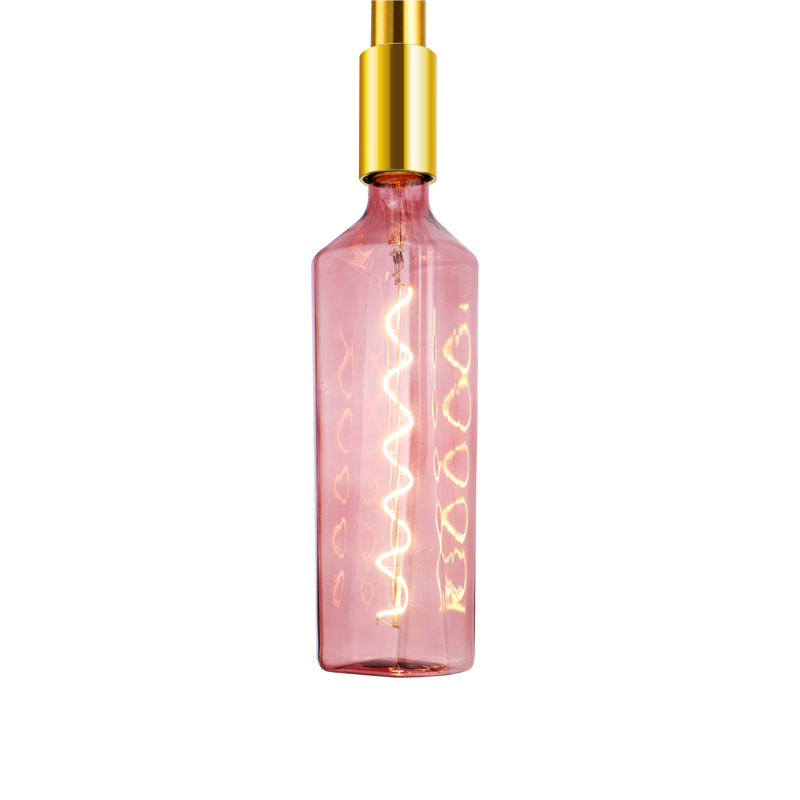 Виски Градиент розовый 4 Вт формы бутылки мульти красочные украшения моды светодиодные спиральные нити накала
