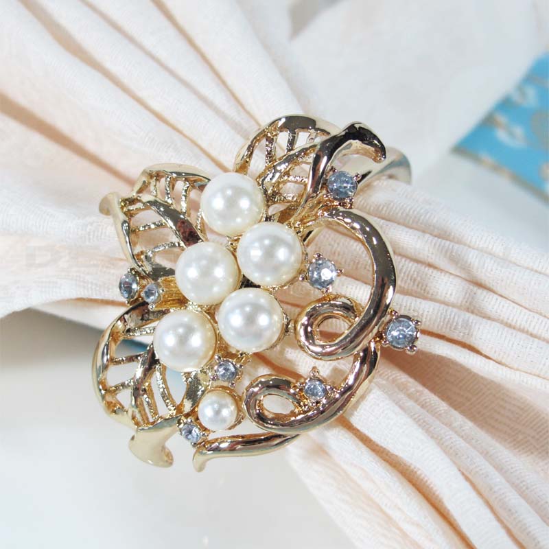 Горячее надувательство элегантное и изящное металлическое кольцо для салфеток