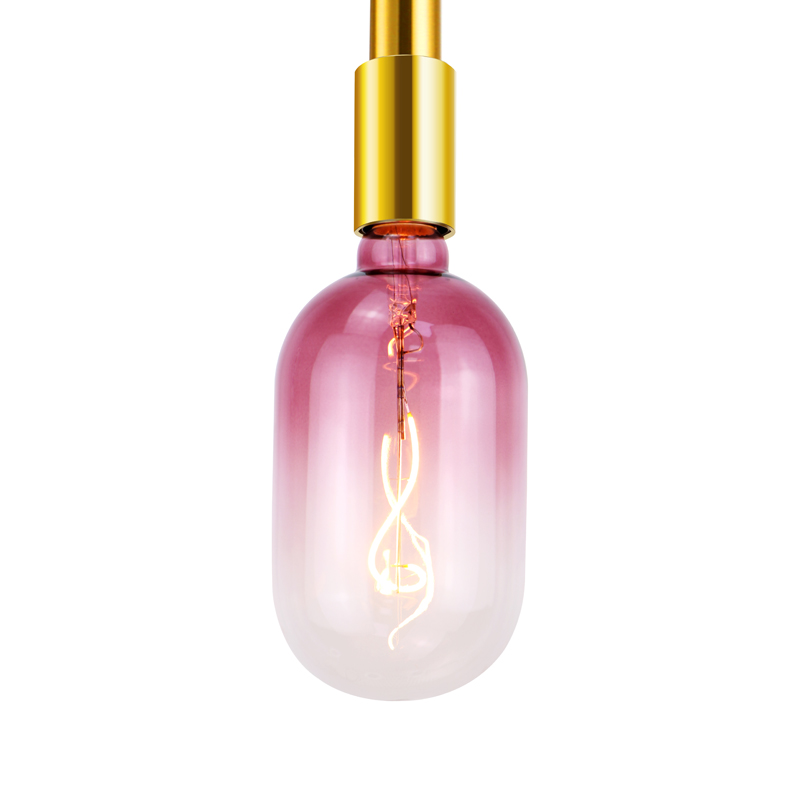 Танк Градиент розовый бутылка коробка украшения спираль накаливания лампы накаливания