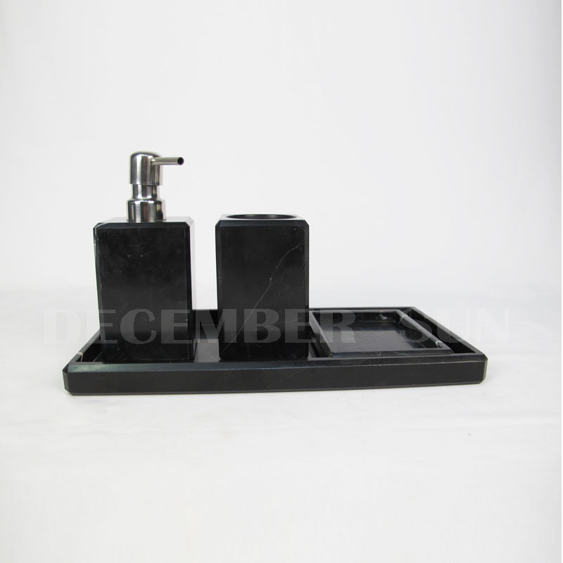 Комплект мраморных банных принадлежностей для ванной комнаты оптом