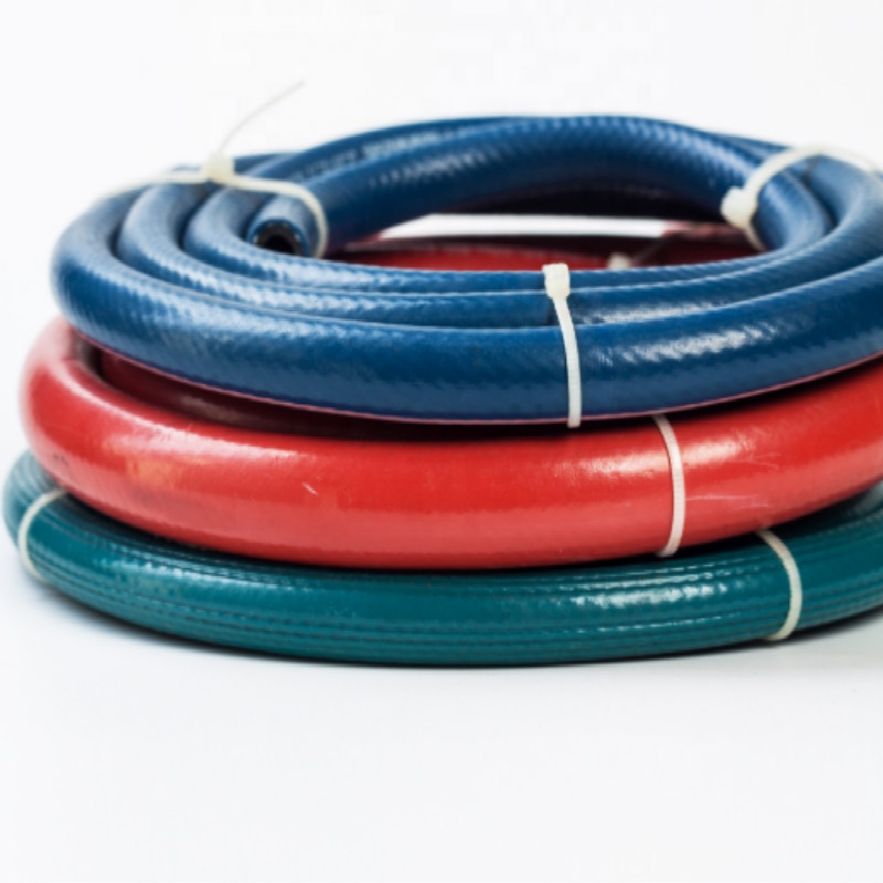 Цветной воздух ПВХ плетеный сжиженный газ газовый шланг прямой завод