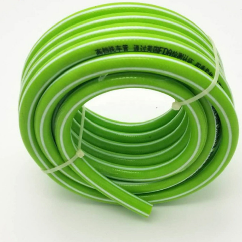 Цветной гибкий пластиковый плетеный армированный волокном шланг для сада