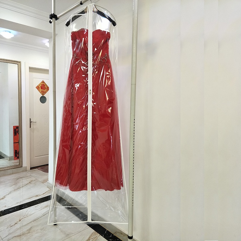 SGW06 Прозрачное ПВХ длинное свадебное платье с крышкой свадебное платье сумка для одежды