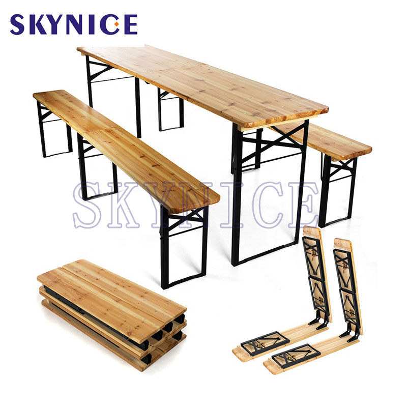 Горячие Продажи Деревянные Скамейки Dinning Beer Table Set