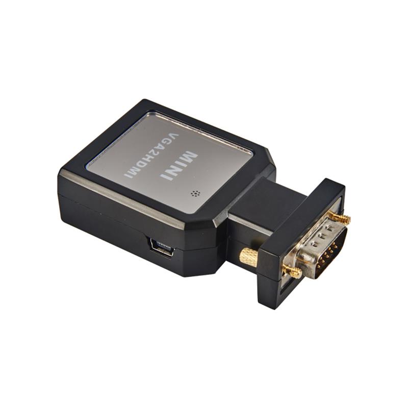 Металлический корпус MINI Размер VGA + 3,5 мм Audio TO HDMI Converter