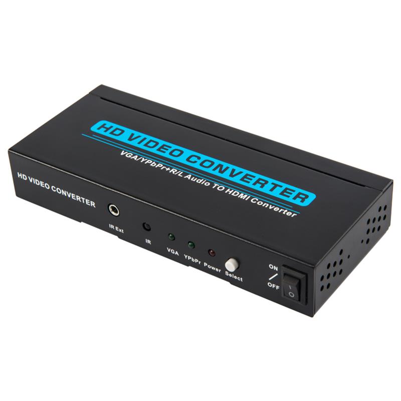 VGA / YPbPr + R / L Конвертер аудио в HDMI 1080P