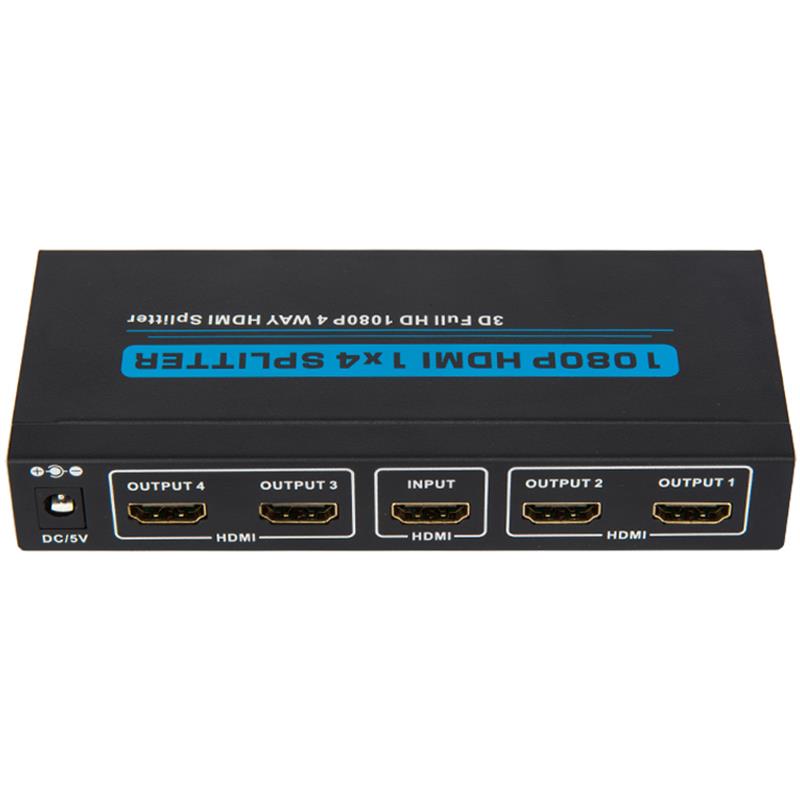 4 порта HDMI 1x4 Splitter Поддержка 3D Full HD 1080P