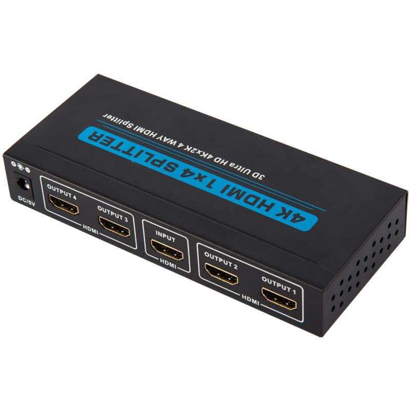 4K 4 порта HDMI 1x4 Splitter Поддержка 3D Ultra HD 4Kx2K / 30 Гц