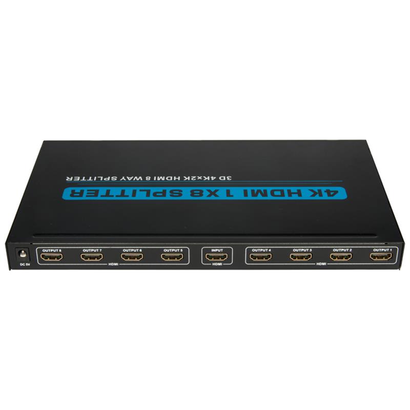 4K 8 портов HDMI 1x8 Splitter Поддержка 3D Ultra HD 4Kx2K / 30 Гц