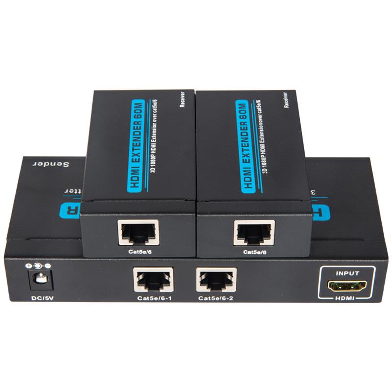 2-портовый сплиттер UTP HDMI 1x2 на один Cat5e / 6 с 2 приемниками до 60 м