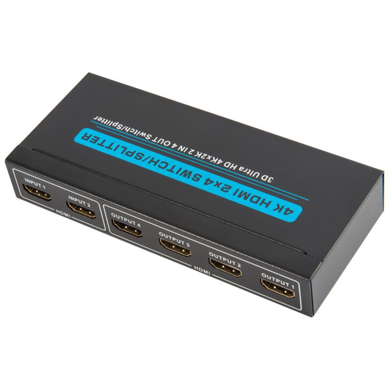 4K / 30 Гц HDMI 2x4 Переключатель / Splitter Поддержка 3D Ultra HD 4Kx2K / 30 Гц