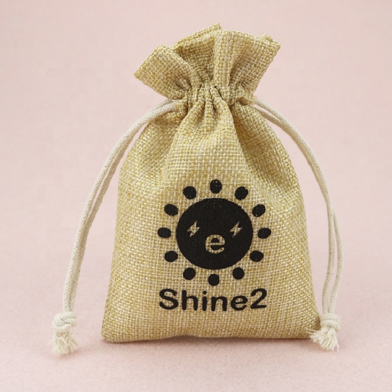 SGS50 Прочный мини-льняной мешковина Конопля Подарочный мешок Мешок для чая Drawstring Мешки джута Эко Кофе Джутовая сумка с логотипом Custom