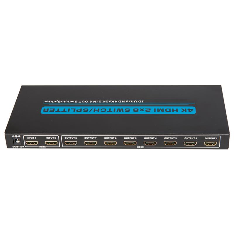 4K / 30 Гц HDMI 2x8 Переключатель / Splitter Поддержка 3D Ultra HD 4Kx2K / 30 Гц