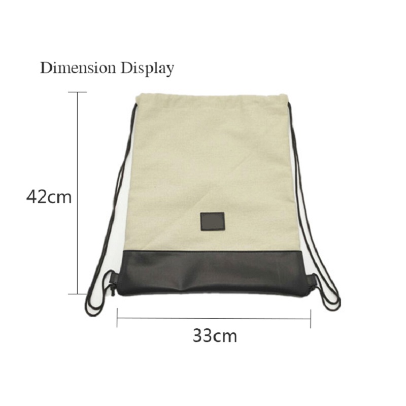 SG68 Пользовательские Путешествия Хлопок Холст Рюкзак Drawstring Спортивные Сумки для Тренажерного Зала