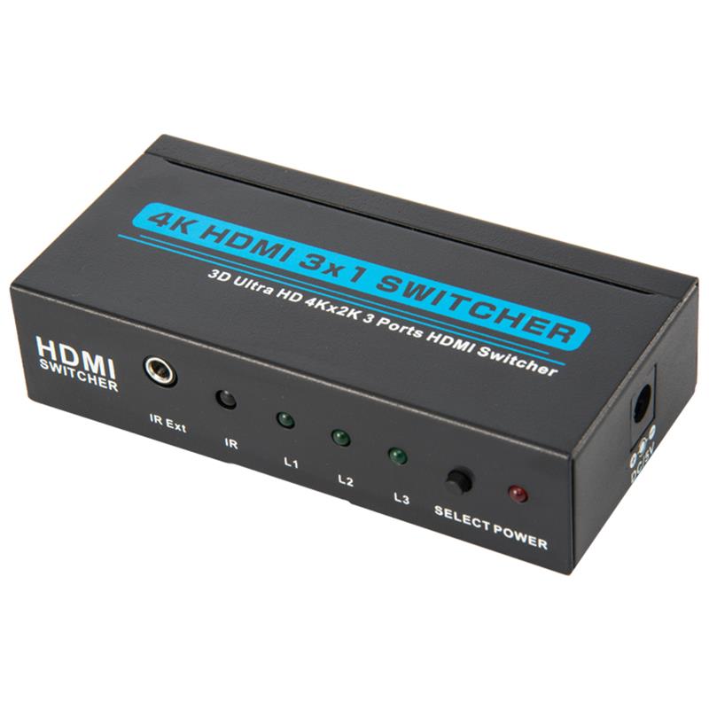 V1.4 4K / 30Hz HDMI 3x1 резак для поддержки 3D сверхвысокой очистки 4K * 2K / 30Hz